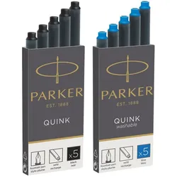 PARKER Großraum-Tintenpatronen QUINK, königsblau