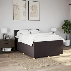 vidaXL Boxspringbett 140 x 200 cm Dunkelbraun