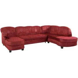 Home Affaire Wohnlandschaft HOME AFFAIRE "Camelita, viel Platz, bequem und zeitlos, Breite 289cm, U-Form", rot (bordeaux), B:289cm H:86cm T:81cm, Sofas, Wohnlandschaft, wahlweise mit Bettfunktion