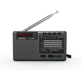 XHDATA D368 kleines Radio Nostalgie Batterieradio Mini Tragbare Radios Bluetooth Transistorradio UKW FM AM SW Radio mit TF MP3-Wiedergabe