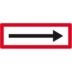Schild I Feuerwehr-Hinweisschild Pfeil, Aluminium RA0, reflektierend, 594x210mm, DIN 4066