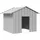 vidaXL Hundehütte mit Dach 131 x 101 x 102 cm Stahl Grau
