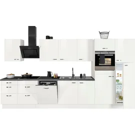 OPTIFIT Küchenzeile Cara 400 cm weiß