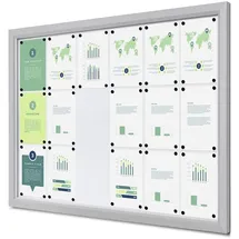Showdown Displays Abschließbarer Schaukasten SLIM Outdoor - 18x DIN A4
