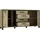 Forte Sideboard Trondheim 177,4 x 81,3 x 41,5 cm Schwarz / Artisan Eiche
