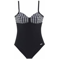 LASCANA Badeanzug Damen schwarz-weiß Gr.54 Cup E