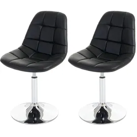 MCW Esszimmerstuhl A60 Kunstleder schwarz 2er Set