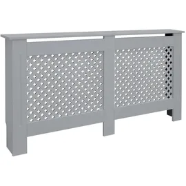 ML-Design Heizkörperverkleidung mit Wabenmuster 152x19x82 cm Grau MDF Lackiert