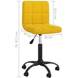 vidaXL Esszimmerstuhl Drehbar Senfgelb Samt