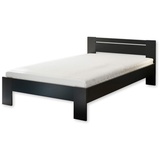 Stella Trading CANNES Futonbett 120 x 200 cm - Minimalistisches Jugendzimmer Bett in Schwarz - 125 x 71 x 204 cm (B/H/T)