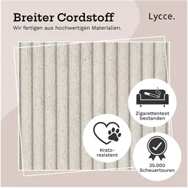 lycce Wandkissen Cord 100 x 40 cm Beige