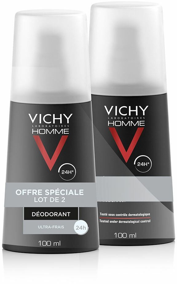 VICHY HOMME Déodorant ultra-frais 2x100 ml déodorant