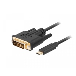 Lanberg USB-C auf DVI-D Kabel Schwarz - 3m