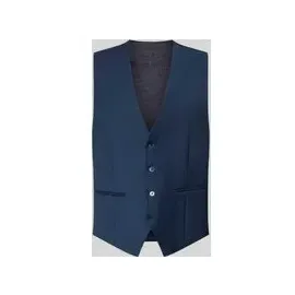 Hechter Paris Weste mit V-Ausschnitt und Paspeltaschen, Blau, 54