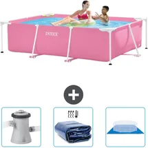 Intex Rahmenschwimmbecken rechteckig – 220x150x60 cm – Zubehör CB76 rosa No Size