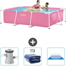 Intex Rahmenschwimmbecken rechteckig – 220x150x60 cm – Zubehör CB76 rosa No Size