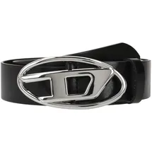 Diesel Gürtel Leder schwarz/silber 80