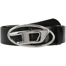 Diesel Gürtel Leder schwarz/silber 80