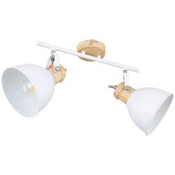 Decken Spot Lampe Ess Zimmer Licht-Schiene Holz Optik Leuchte Strahler beweglich im Set inkl. LED Leuchtmittel