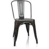 HJH Office Gartenstühle, VANTAGGIO COMFORT Outdoor - Outdoor Stuhl Schwarz / Gold