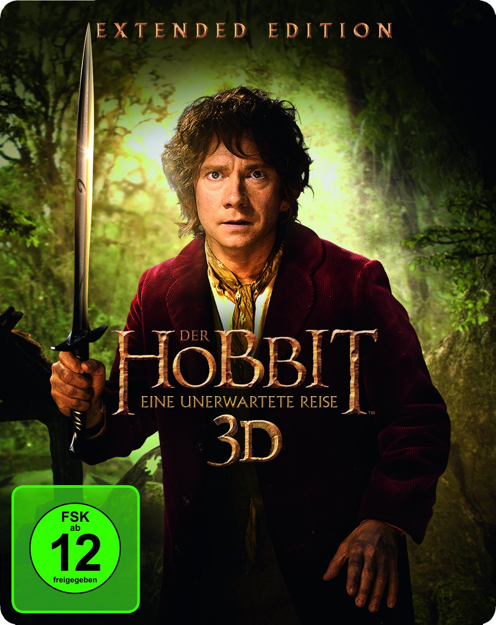 Der Hobbit: Eine unerwartete Reise Extended Edition Steelbook (2D/3D) [3D Blu-ray] (Neu differenzbesteuert)