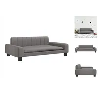 vidaXL Kindersofa Grau 90x53x30 cm Kunstleder