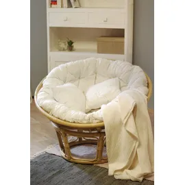 MiaMöbel Sessel 'Papasan' honig, Ø 80 cm Rattan