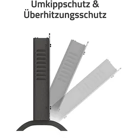 Hombli Glass Convection Heater 2000 W Heizkörper, Schwarz