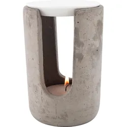 Duftlampe PAJOMA "Ambiente", grau, B:10cm H:15cm Ø:10cm, Beton, Keramik, Duftlampen, hochwertige Verarbeitung