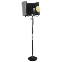 Pronomic CM-22 Großmembranmikrofon XLR-Kondensatormikrofon inkl. Popkiller und Screen Set (inkl. Spinne, Transportkoffer, Reduziergewinde, Windschutz, Popschutz Gold, Schall-Absorber) schwarz