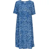 Viskose-Kleid, Muster blau, 40