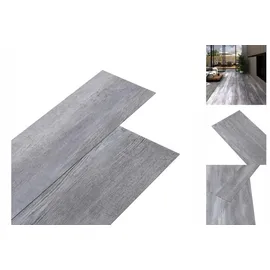 vidaXL PVC-Fliesen Selbstklebend 2,51 m2 2 mm Mattgrau Holz