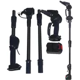 Hochentaster Akku, Mini Kettensäge mit Akku, 2 in 1 Akku-Hochentaster und 6 Zoll Kettensäge Elektro, Teleskop Heckenschere Astsäge, mit Teleskopstiel Höhe, 180cm