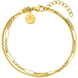 Armband PURELEI "Schmuck Geschenk Unison Armschmuck Armkette, 22492", gold (gelbgoldfarben), Armbänder, Damen, Edelstahl