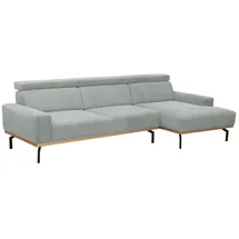 58 aufm Kessel SOFA mit Longchair rechts Katrien Cordstoff silber | Gr.: onesize