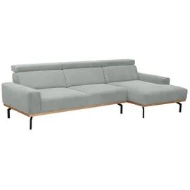 58 aufm Kessel SOFA mit Longchair rechts Katrien Cordstoff silber | Gr.: onesize