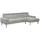 58 aufm Kessel SOFA mit Longchair rechts Katrien Cordstoff silber | Gr.: onesize