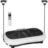 HOMCOM Vibrationsplatte Fitnessgerät mit 2 Fitnessbändern, 99 Vibrationsstufen bis 120 kg, für effektives Ganzkörpertraining 200W   Aosom.de