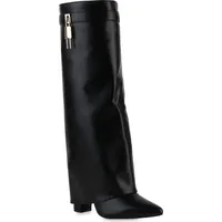 VAN HILL Damen Klassische Stiefel in Schwarz 38 - Schwarz