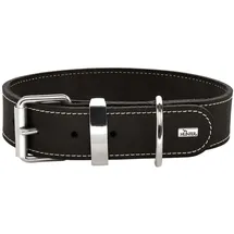 Hunter Halsband Aalborg Special Hundehalsband, Leder, strapazierfähig, komfortabel, 70 schwarz
