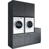 laundreezy Mehrzweckschrank-Set 186 x 238 x 68 cm Grau