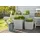 LECHUZA Canto Stone low 40 Komplettset 40 x 40 x 40 cm steingrau