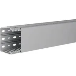 Hager BA760080 Verdrahtungskanal aus PVC BA7 60x80mm steingrau.Verdrahtungskanal bestehend aus Unterteil mit Seitenstanzung. Stege werkzeuglos bis  - 2 Meter
