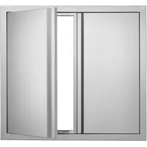 Vevor Grill-Zugangstür 660 x 610 mm Edelstahl Silber