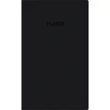 Zettler Taschenplaner schwarz 2026 - Bürokalender 9,5x16 cm - 112 Seiten - 1 Woche auf 2 Seiten - separates Adressheft - faltbar - Notizheft - 560-1020