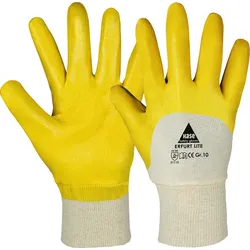 ERFURT LITE, Nitril-Arbeitshandschuh aus Baumwolle/Nitril, 3/4 Nitril Beschichtung / Strickbund - Größe 8 (M)