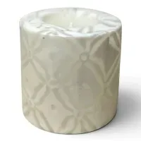 Stumpenkerze White Kite - Swazi Candles