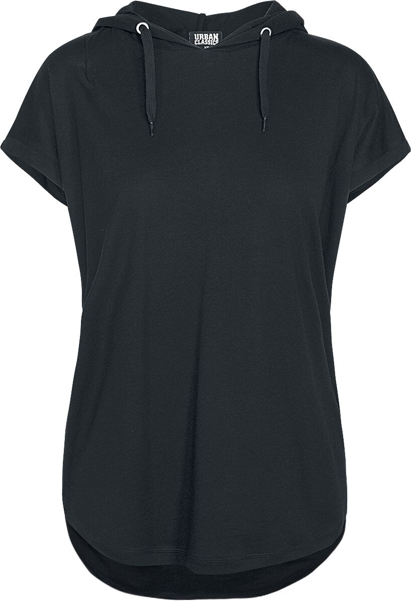 Urban Classics T-Shirt - Ladies Sleeveless Jersey Hoody - XS bis 4XL - für Damen - Größe L - schwarz - L