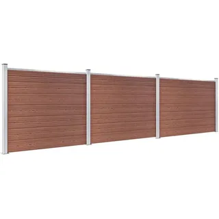 Sichtschutzzaun Element Set 526 x 146 cm braun