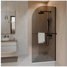 Schöner Wohnen YUNA Walk In Duschwand rechts 90 x 200 cm Grau Anthrazit/Schwarz Sicherheitsglas